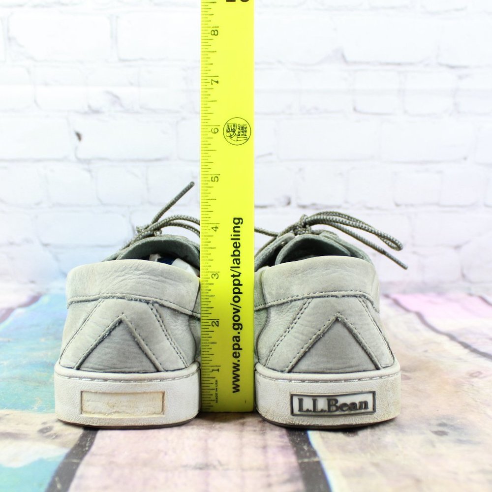 LL BEAN Leather Casual Boat Shoes Size 9.5 W - Picture 8 of 9